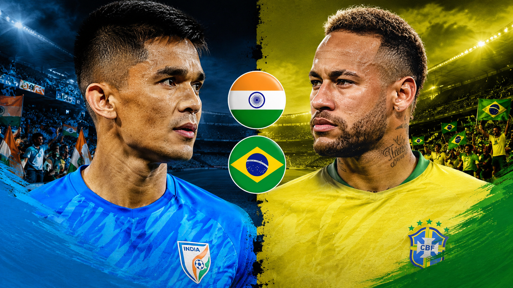 India vs Brazil football March